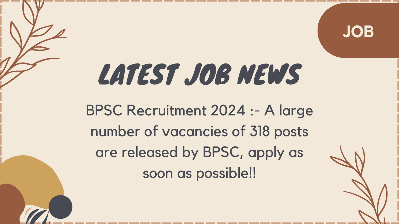 BPSC Recruitment 2024